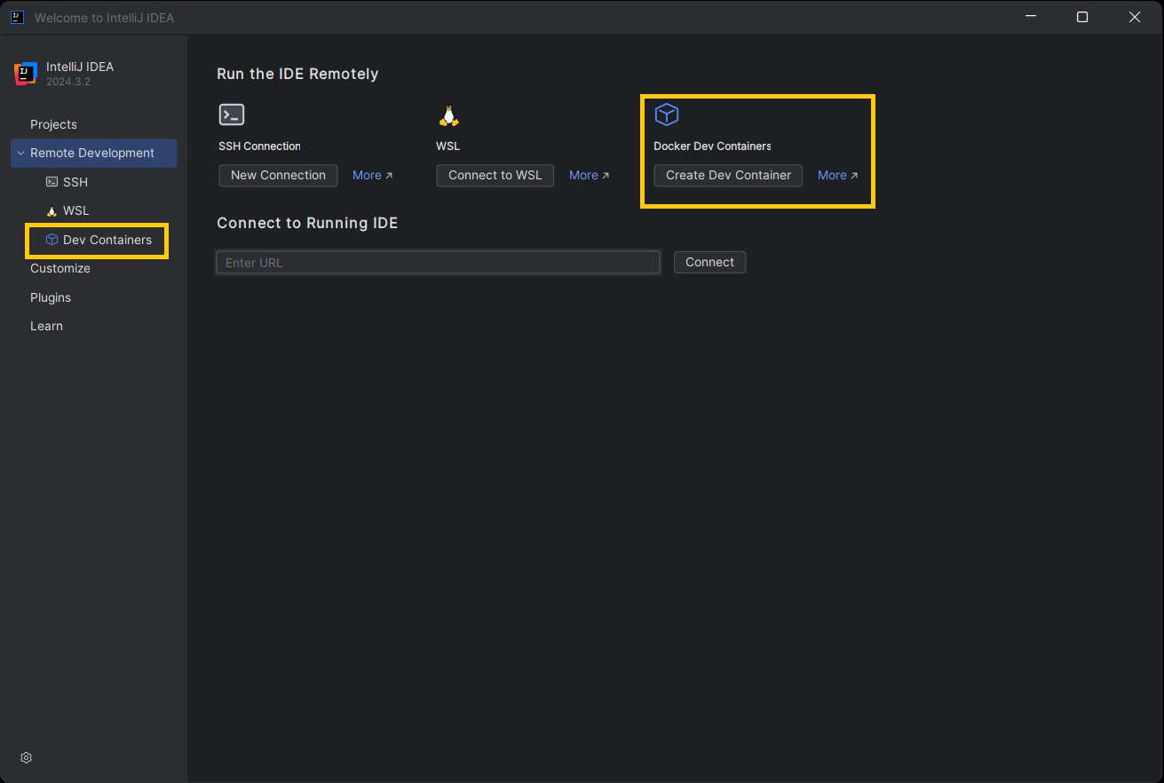 Screenshot - Select Dev Containers