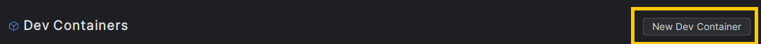 Screenshot - Select New Dev Container